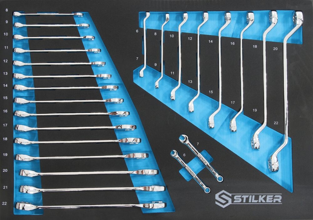 Module mousse - Clés mixtes et Clés polygonales - 26 pièces STILKER 09633