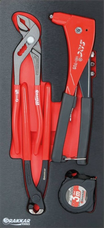 Module mousse finition métal - Pinces / Tenaille / Mesure - 4 pièces DRAKKAR 09713