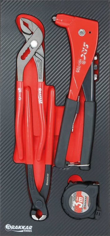 Module mousse finition carbone - Pinces / Tenaille / Mesure - 4 pièces DRAKKAR 09878