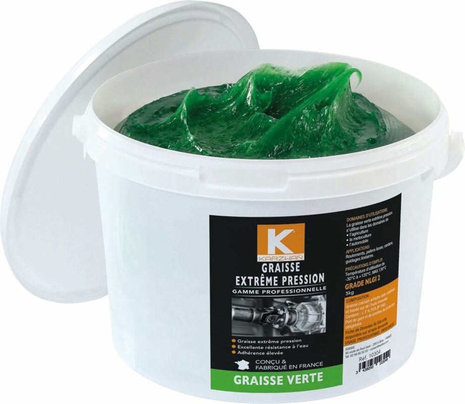 Graisse verte extrême pression – Seau de 5 kg – KARZHAÑ 10304