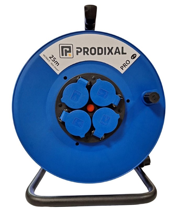 Enrouleur électrique 4 prises 25m câble H07RNF 3G2,5 IP44 - PRODIXAL 10557370