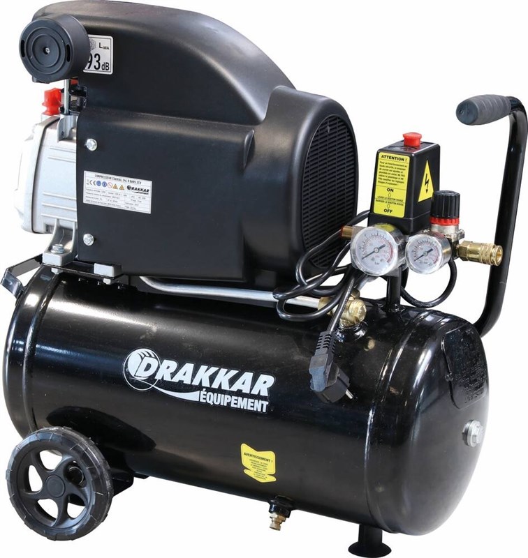 Compresseur coaxial 24L 8 bar 2CV 230V DRAKKAR 11219