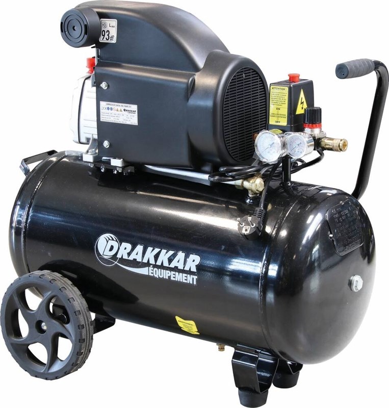 Compresseur coaxial 50L 8 bar 2CV 230V DRAKKAR 11221