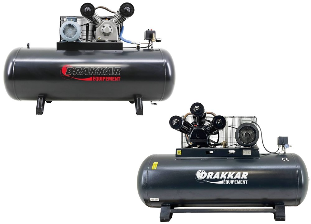 Compresseur fixe à courroie 500L 400V DRAKKAR
