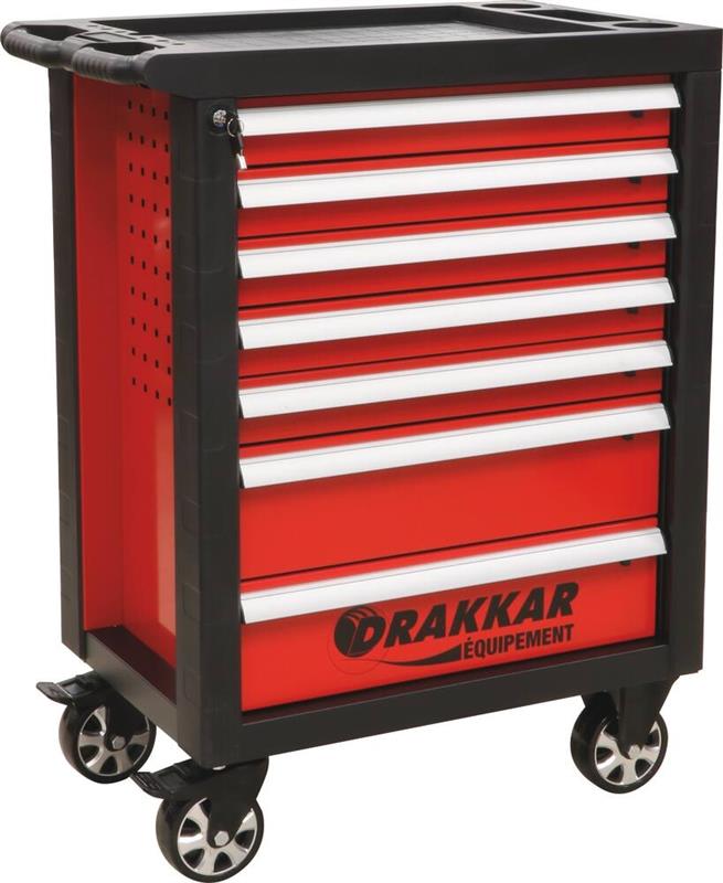 Servante d’atelier 7 tiroirs composée de 205 outils - Drakkar Tools 25074