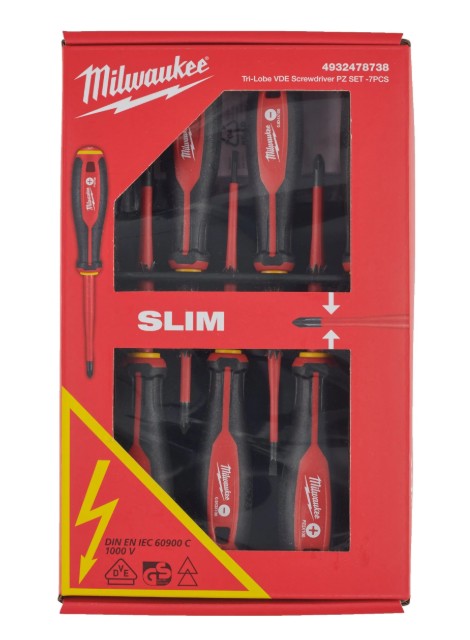 Set de 7 tournevis Tri-Lobe VDE PZ - Milwaukee 4932478738