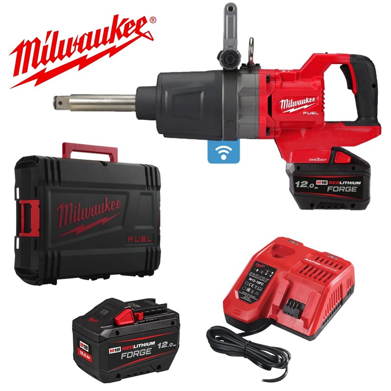 Boulonneuse 1″ Poignée D & Nez Long M18 FUEL™ ONE-KEY™ - Modèle M18 ONEFHIWF1D-121C - Milwaukee 4933499251