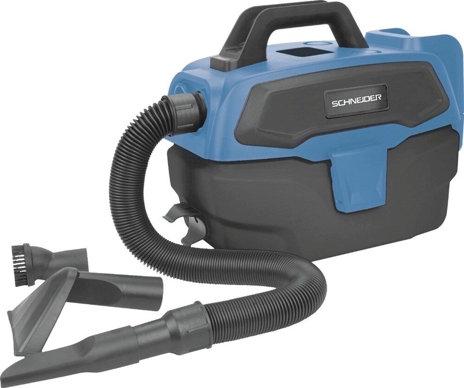 Aspirateur eau et poussière 7,5L 150W sur batterie 20V + 1 batterie 2Ah SCHNEIDER 50000