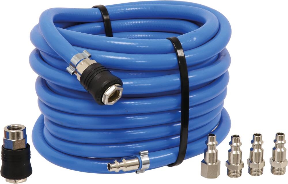 Rallonge tuyau air Ø 10mm 10m + 5 raccords STILKER 51902