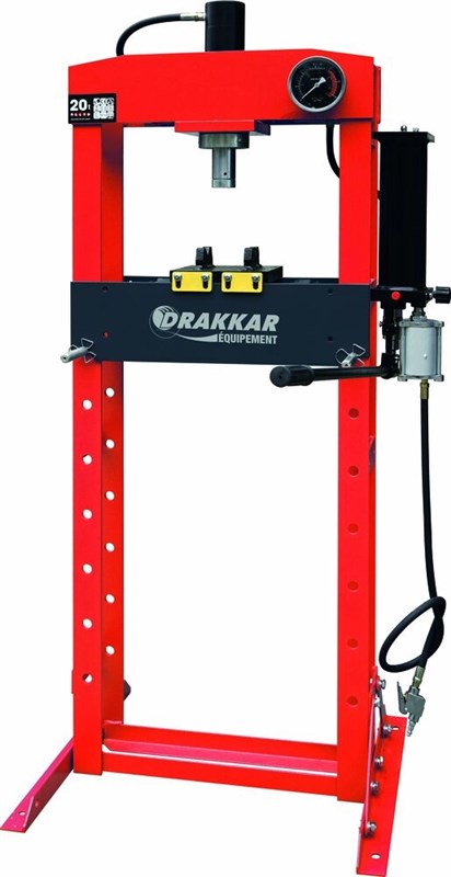 Presse d'atelier manuelle et pneumatique 20T bâti soudé DRAKKAR 52711