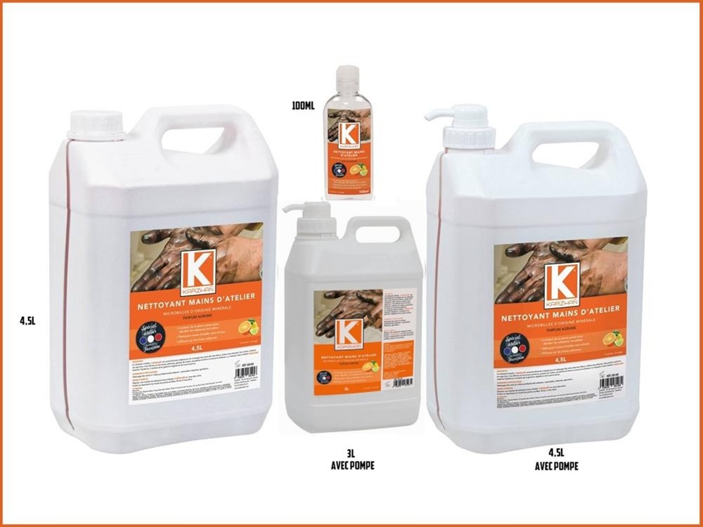 Nettoyant mains d’atelier - Orange - Parfum agrumes - KARZHAÑ | Plusieurs formats disponibles