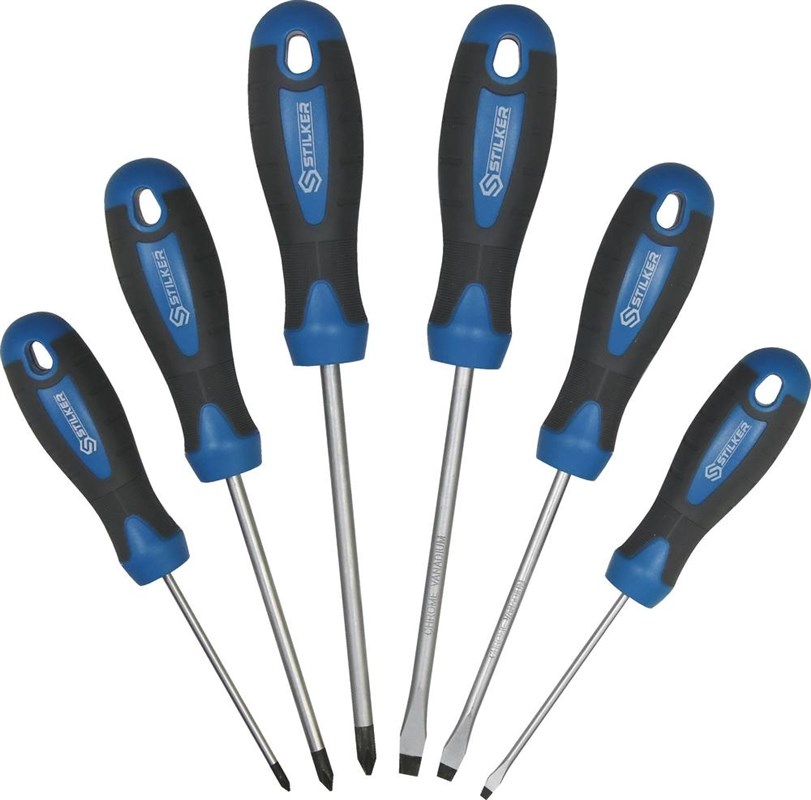 Tournevis plat et Phillips® - Boîte carton de 6 pièces STILKER 69000