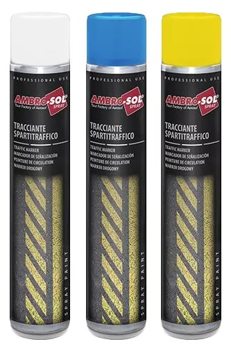 Peinture de traçage permanent - AMBRO-SOL / Blanc, bleu PMR ou jaune