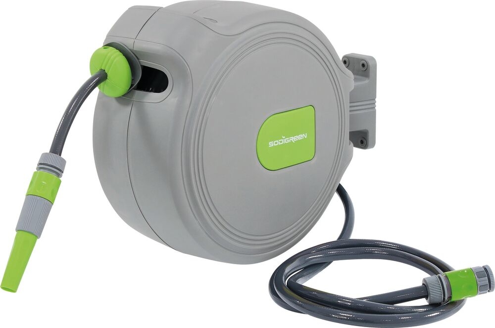 Enrouleur automatique orientable - Tuyau d'eau 20m+2m Ø11mm - SODIGREEN 83200