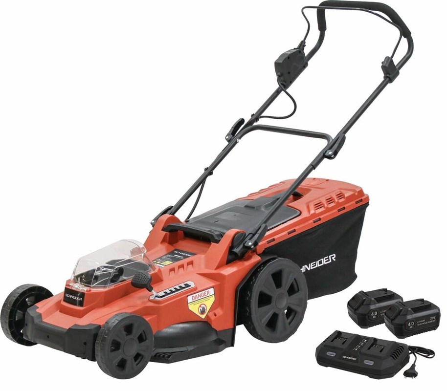Tondeuse sur batterie 20V Ø430 mm - Bac 50L – SCHNEIDER 83537/83538