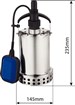 Pompe à eau immergée automatique inox 230V 550W avec flotteur DRAKKAR 08134