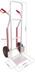 Diable aluminium 200kg - Roues pleines increvables - Drakkar Equipement 09454