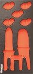 Module mousse finition métal VIDE pour Pinces à sertir - 8 pièces - Drakkar Tools 09771