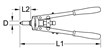 Pince à riveter rivets 4,8 mm KS TOOLS