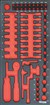 Module mousse finition carbone VIDE pour Douilles / Cliquet 1/4" - 72 pièces DRAKKAR 84201