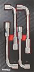 Module mousse finition carbone - Clés à pipe de 21 à 24mm - 4 pièces - Drakkar Tools 09874