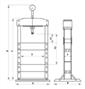 Schéma presse d’atelier d’établi manuelle 10 tonnes bâti soudé 10532 DRAKKAR EQUIPEMENT