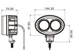 Phare de travail ovale LED pour signalisation chariot de manutention - Sodiflash 17120