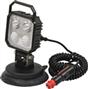 Phare de travail carré 4 LED 9W boitier en carbone, support magnétique - CEA 17138