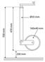 Roue jockey jante PVC 35mm - Course de 230mm - 80kg 17548