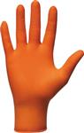 Boite de 50 gants jetables ambidextres orange - Nitrile. Mercator
