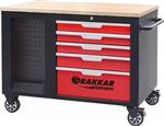 Servante d’atelier 10 tiroirs avec plan de travail en bois - Drakkar Equipement 72540