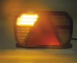 Feu arrière rectangle LED 7 fonctions - Sodiflash 79580 79581 79582 - Recul, clignotant dynamique, stop, réflecteur, position, éclaireur de plaque, antibrouillard - Droit, Gauche ou Droit + Gauche.