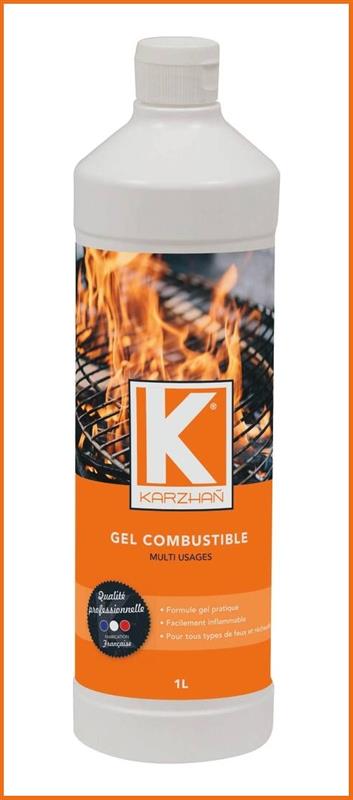 Gel combustible allume-feux - Bouteille de 1L - KARZHAÑ